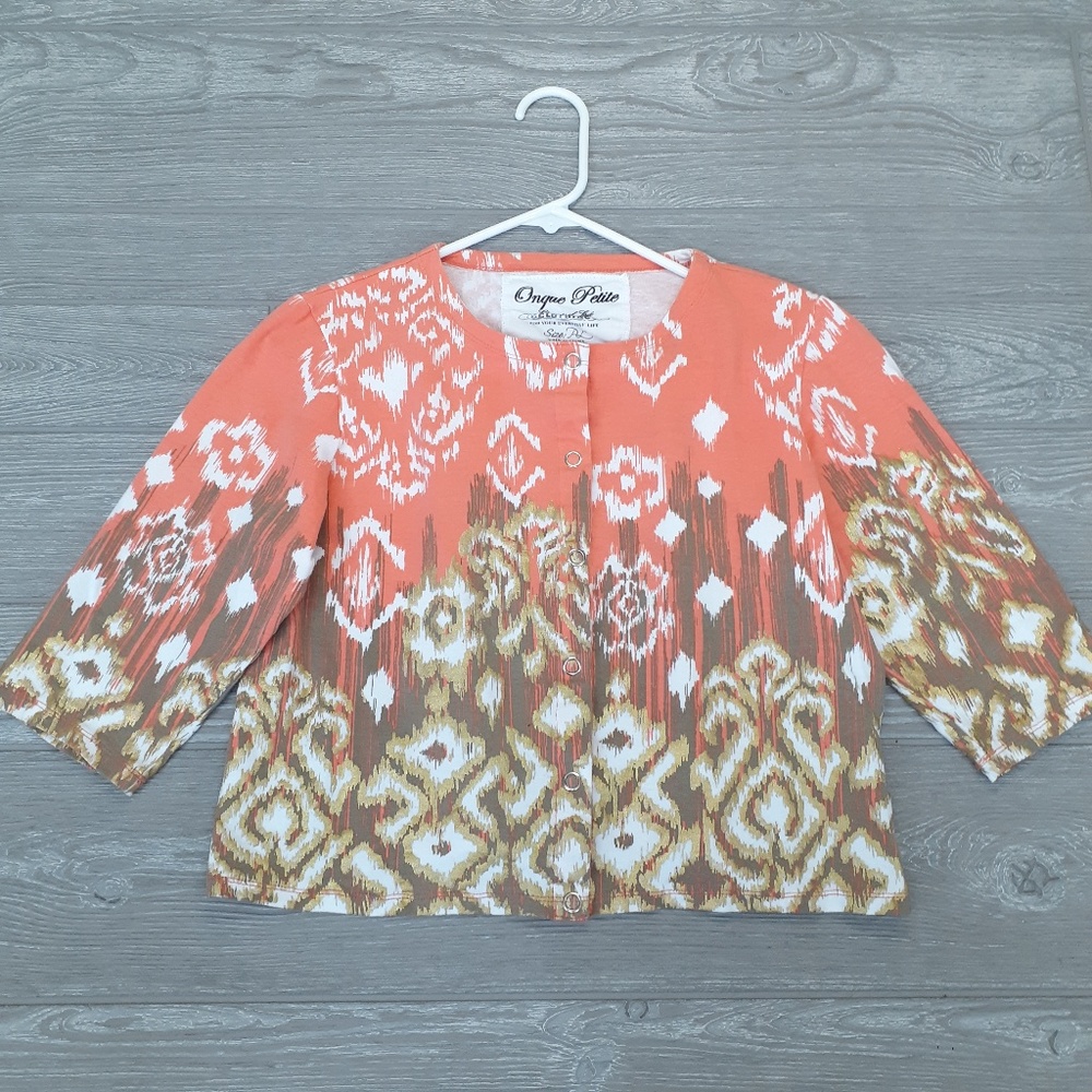 3 for $20 Onque women's pink and gold blouse